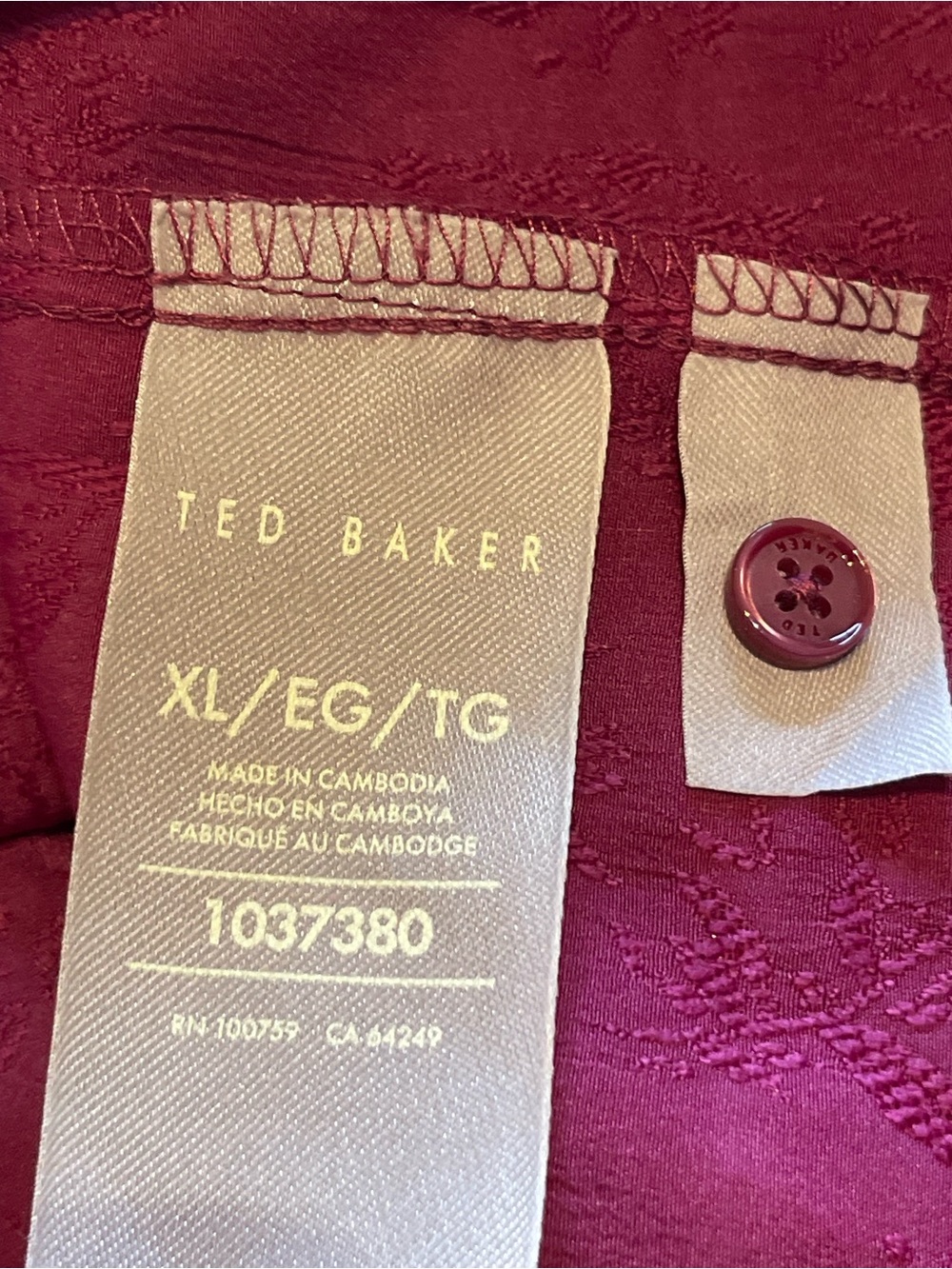 Ted Baker Women’s Textured Embroidery Short Sleeve Top Size XL - Picture 8 of 10